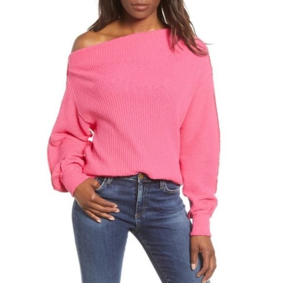 Gibson Marilyn Off The Shoulder Sweater - Picture 1 of 7